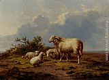 Sheep In The Meadow by Eugene Verboeckhoven
